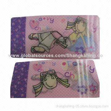 Custom Made 3D Lenticular/Hologram Stickers in Flip-flop Effect, OEM/ODM Orders Available
